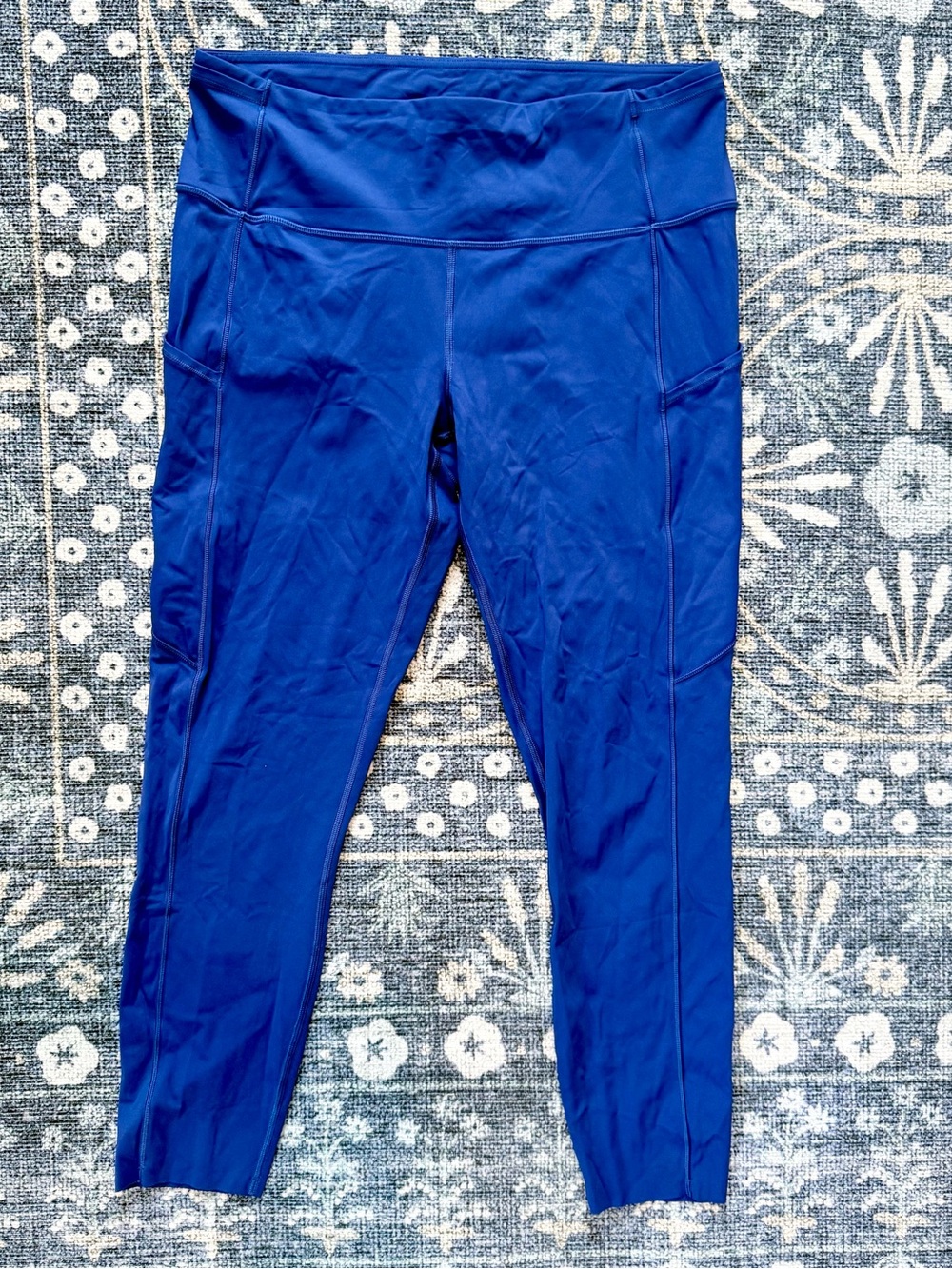 Lululemon Blue High-Waist Athletic Leggings